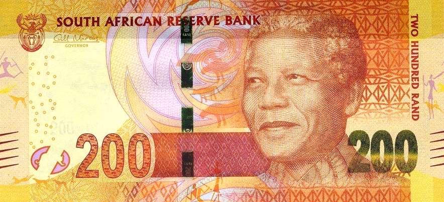 P142 South Africa 200 Rand Year 2014 (With Omron Rings)